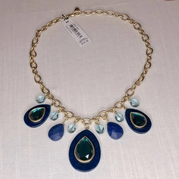 Carolee Semi-Precious Accents Blue Necklace - Picture 1 of 16